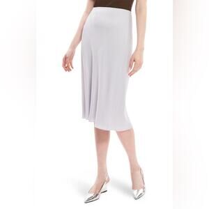 Theory Silk Georgette Knee Length Slip Skirt in Hydrangea M